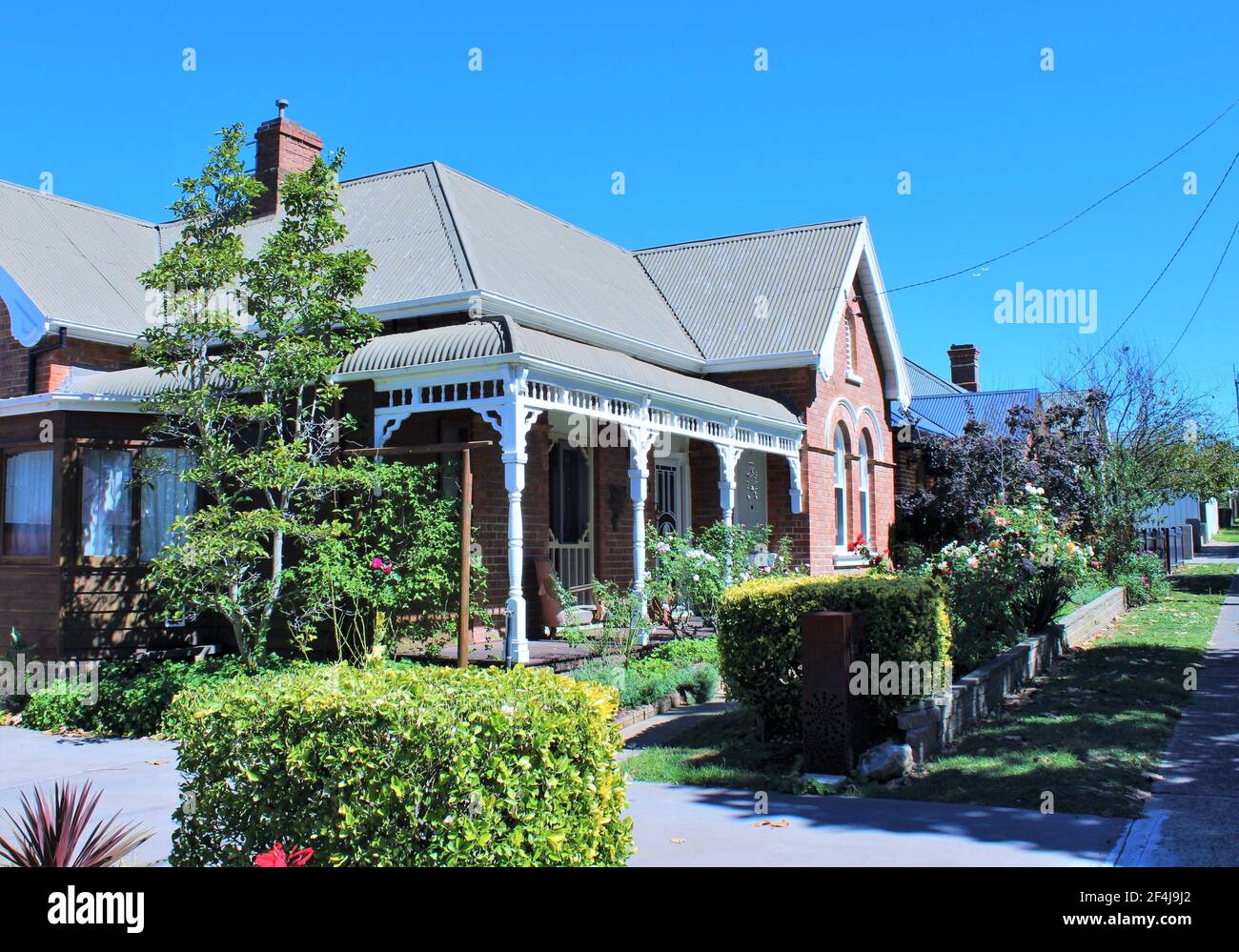 Australian Housing Styles, Federation (Edwardian) Style Home in Goulburn, New South Wales, Australien. Stockfoto