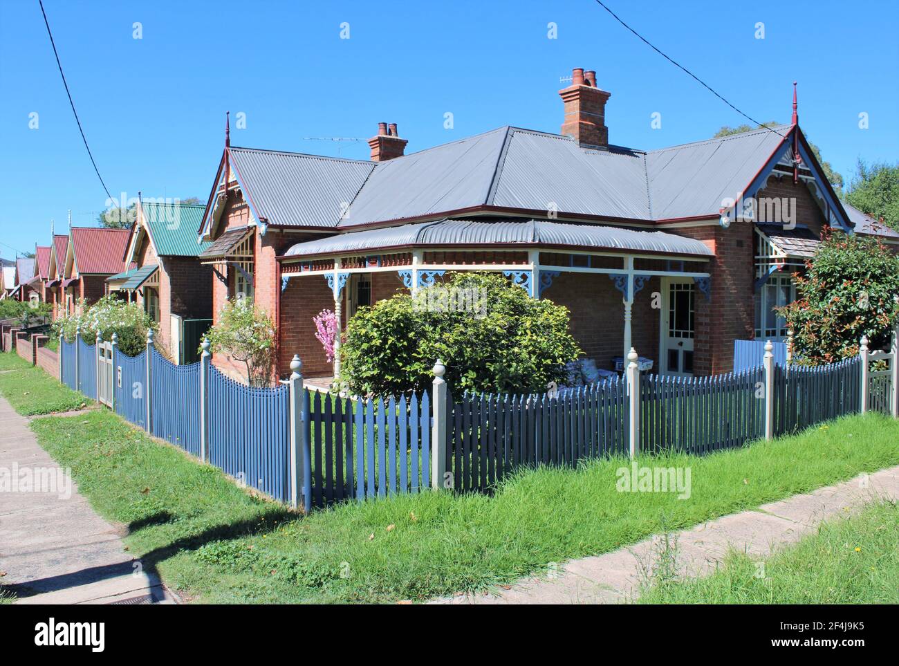 Australian Housing Styles, Federation (Edwardian) Stil Häuser in Goulburn, New South Wales, Australien. Stockfoto