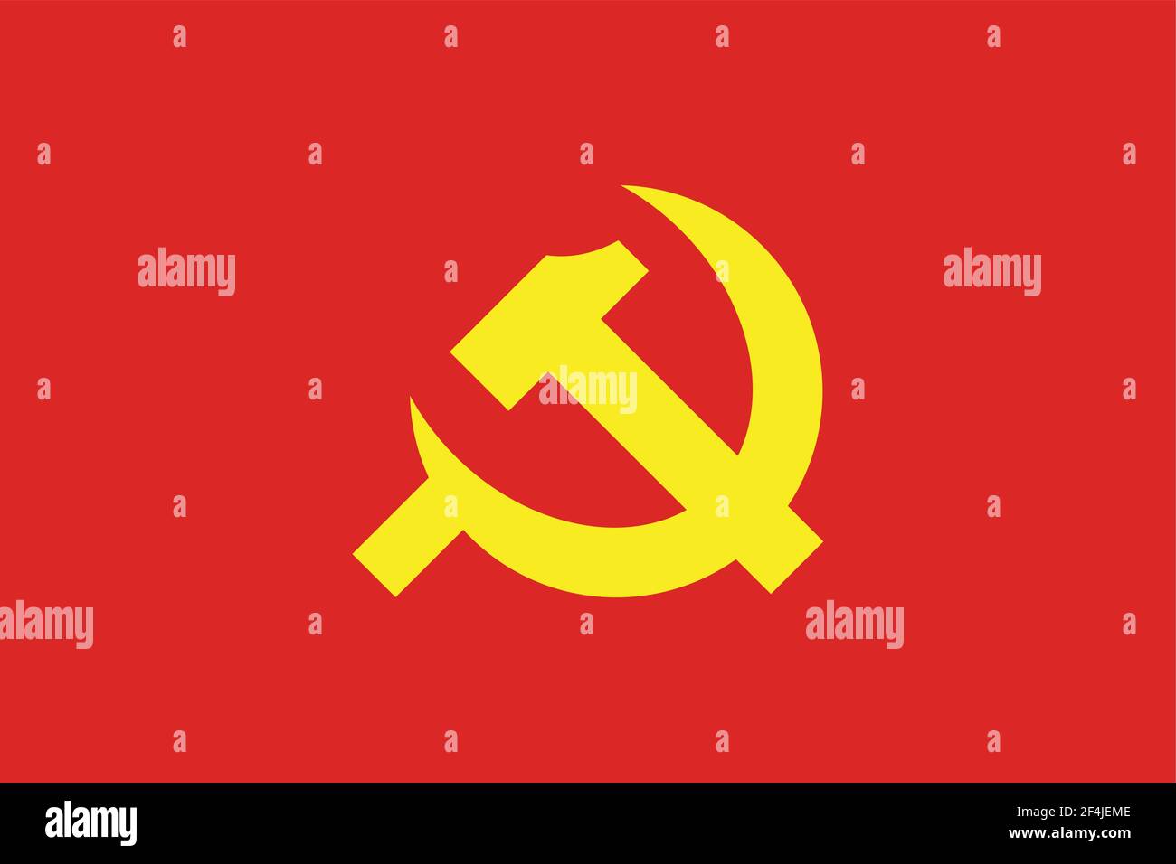 Flagge der Kommunistischen Partei. Vektorgrafik Stock Vektor