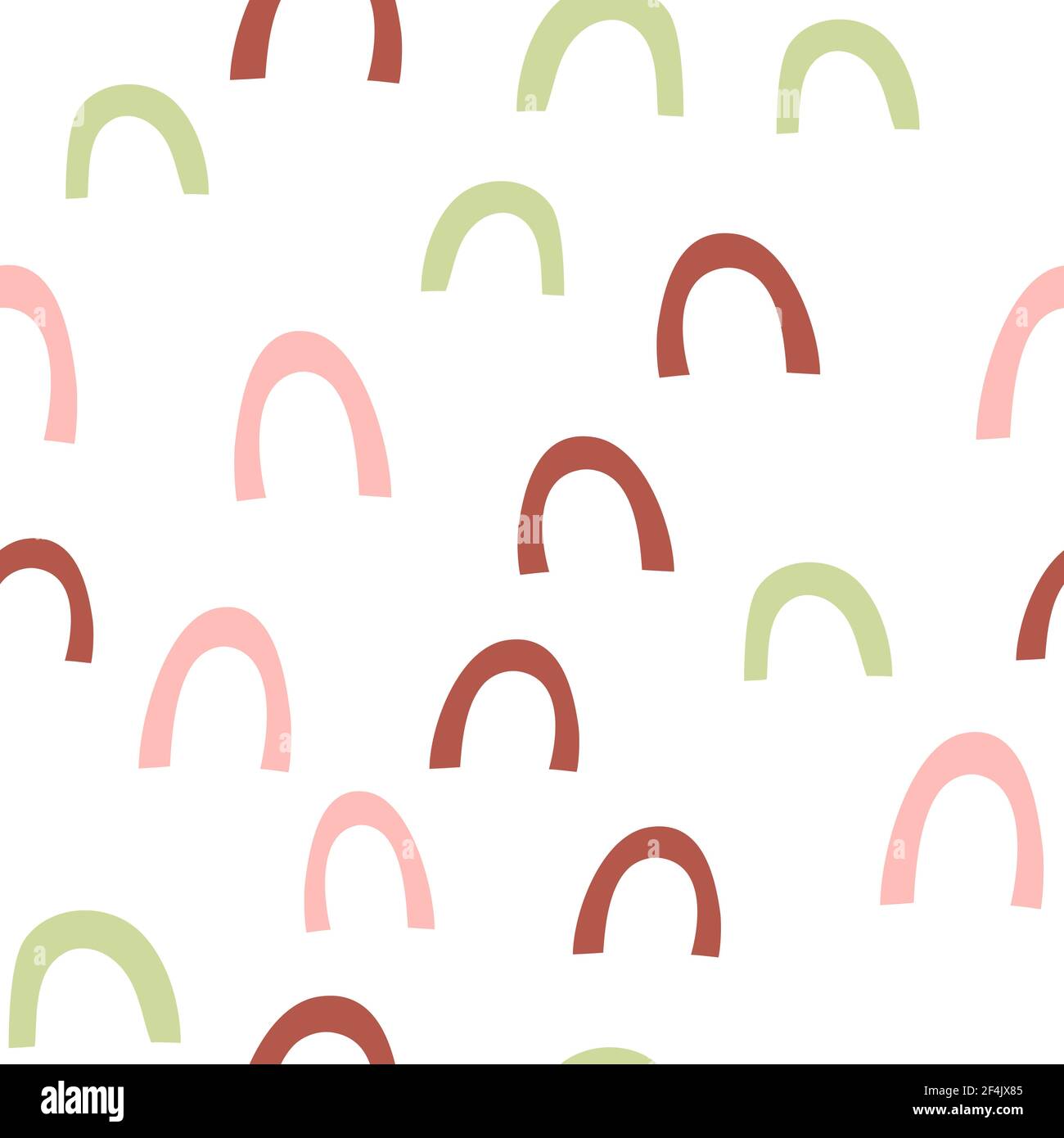 Cute nahtlose Vektor-Muster skandinavischen Hintergrund Illustration mit Hand gemacht rainbow Elemente für Design und Baby- und Kinderprodukte Stock Vektor