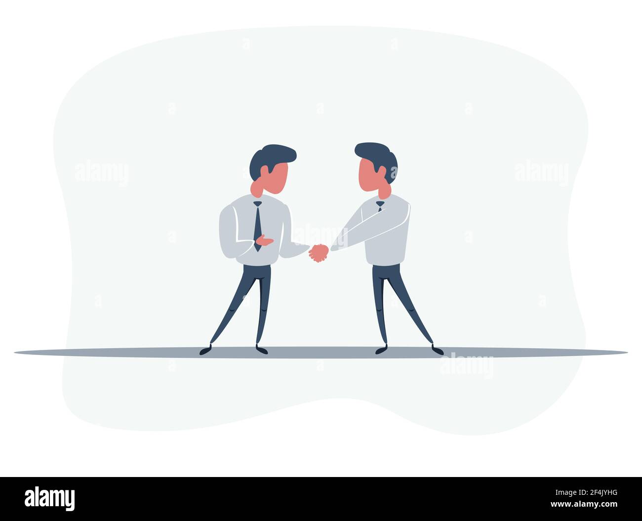 Schüttelnde Hände Business-Illustration, Symbol des Erfolgs Deal, glückliche Partnerschaft, Gruß schütteln, casual handshaking Vereinbarung flat sign Design Stock Vektor