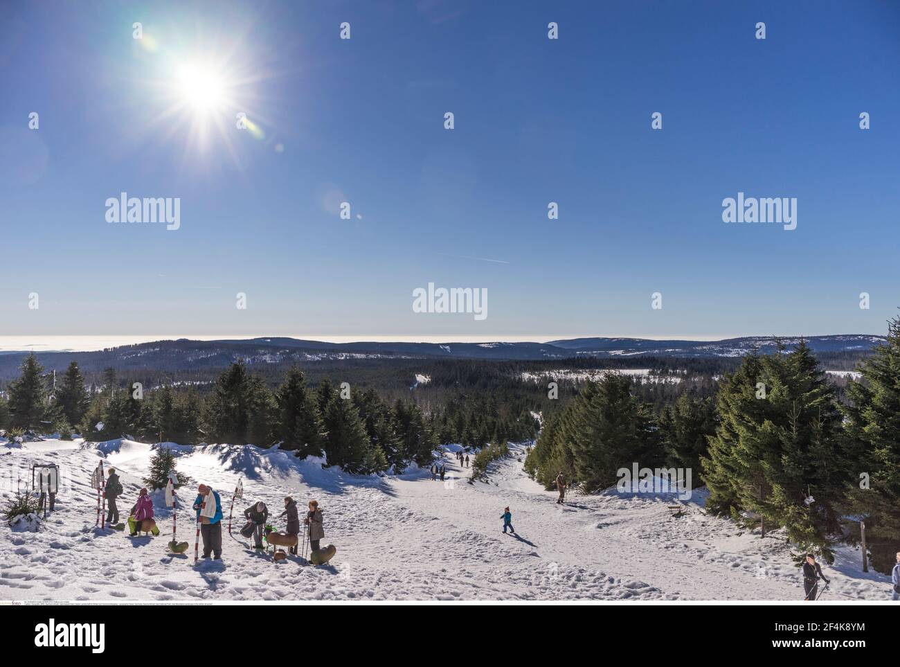 Geographie / Reisen, Deutschland, Sachsen-Anhalt, Nationalpark Harz, Harzgebirgslandschaft im Winter, Additional-Rights-Clearance-Info-not-available Stockfoto