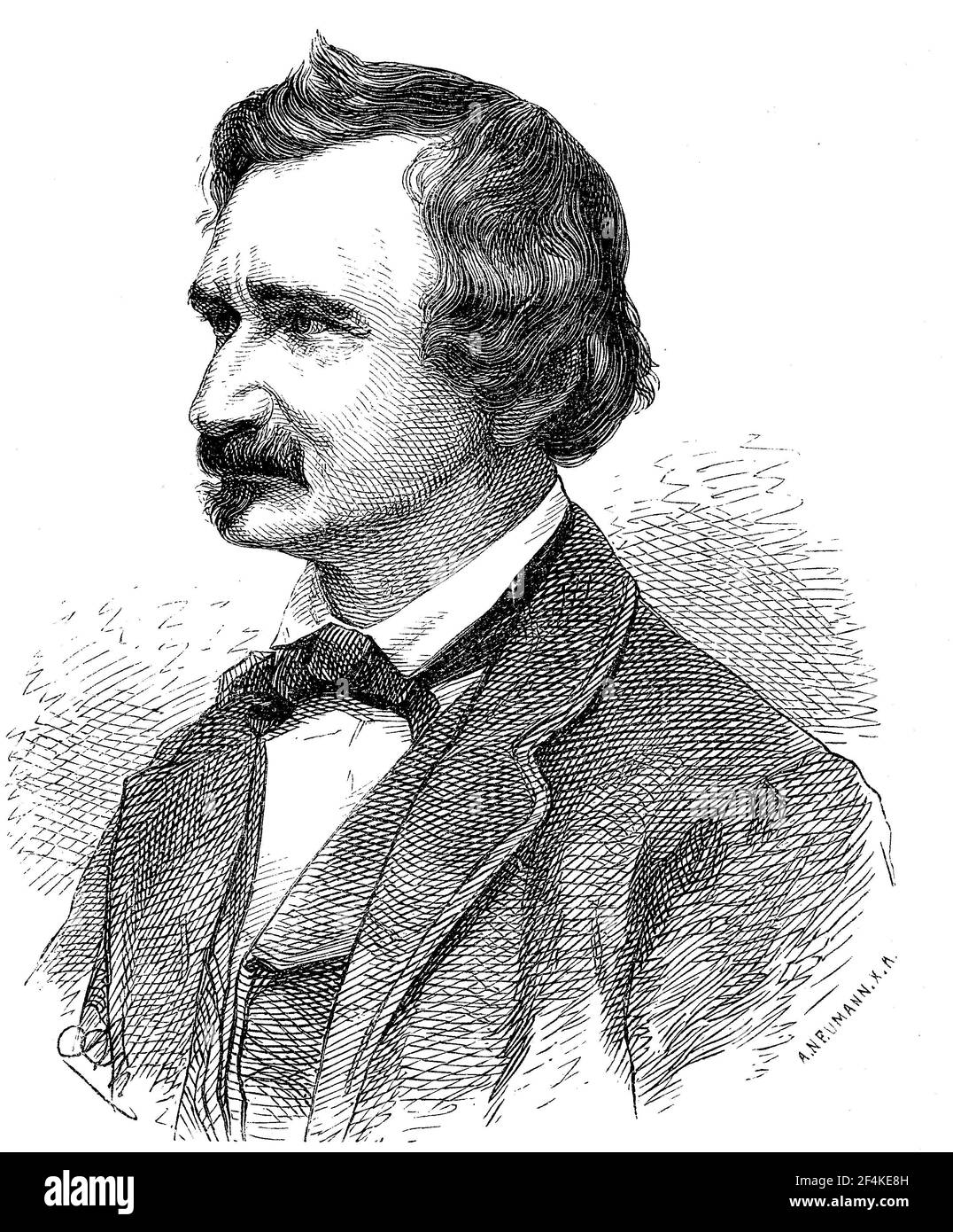 Carl Bernhard von Cotta, 24. Oktober 1808 - 14. September 1879, ein bedeutender deutscher Geologe und Bergbauwissenschaftler / Carl Bernhard von Cotta, 24. Oktober 1808 - 14. September 1879, ein deutscher Geologe und Bergbau-Wissenschaftler, Historisch, historisch, digital verbesserte Reproduktion eines Originals aus dem 19th. Jahrhundert / digitale Produktion einer Originalvorlage aus dem 19. Jahrhundert Stockfoto