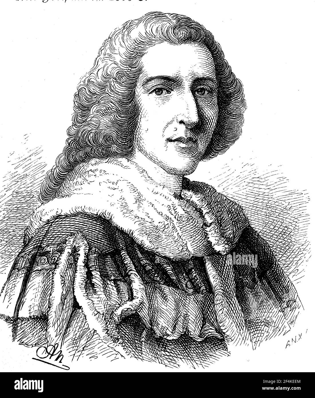 William Pitt, 1st Earl of Chatham, 15. November 1708 - 11. Mai 1778, war Premierminister von Großbritannien / William Pitt, 1. Earl of Chatham, 15. 1708. - 11. November. Mai 1778, war Premierminister von Großbritannien, Historisch, historisch, digital verbesserte Reproduktion eines Originals aus dem 19th. Jahrhundert / digitale Produktion einer Originalvorlage aus dem 19. Jahrhundert Stockfoto
