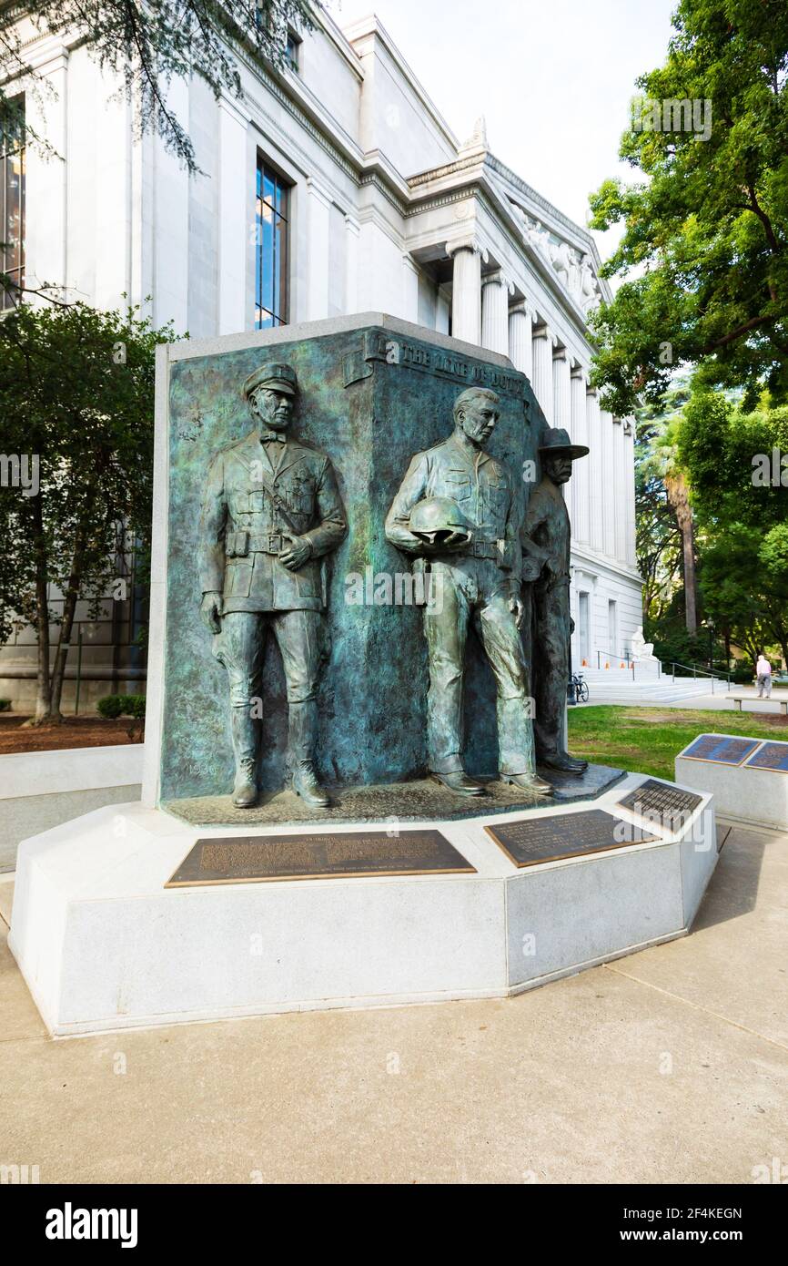 California Peace Officers Memorial, Sacramento State Capital of California, Vereinigte Staaten von Amerika. Stockfoto