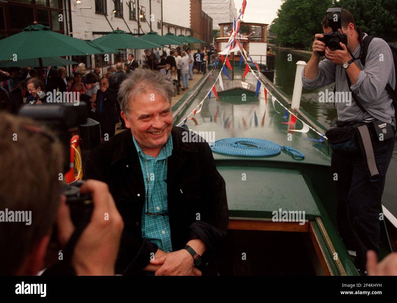 Fotograf David Bailey Juli 1999Opening neue London Anlegestellen an der Eagle Wharf Marina Stockfoto