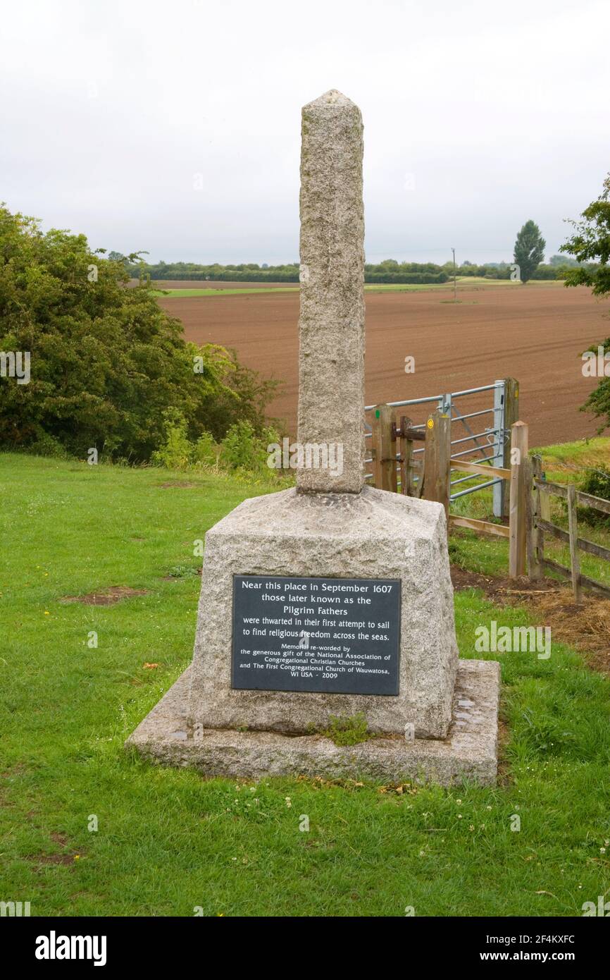 Pilgrim Väter Denkmal am Havenside und Reserve auf der lincolnshire Küste Stockfoto