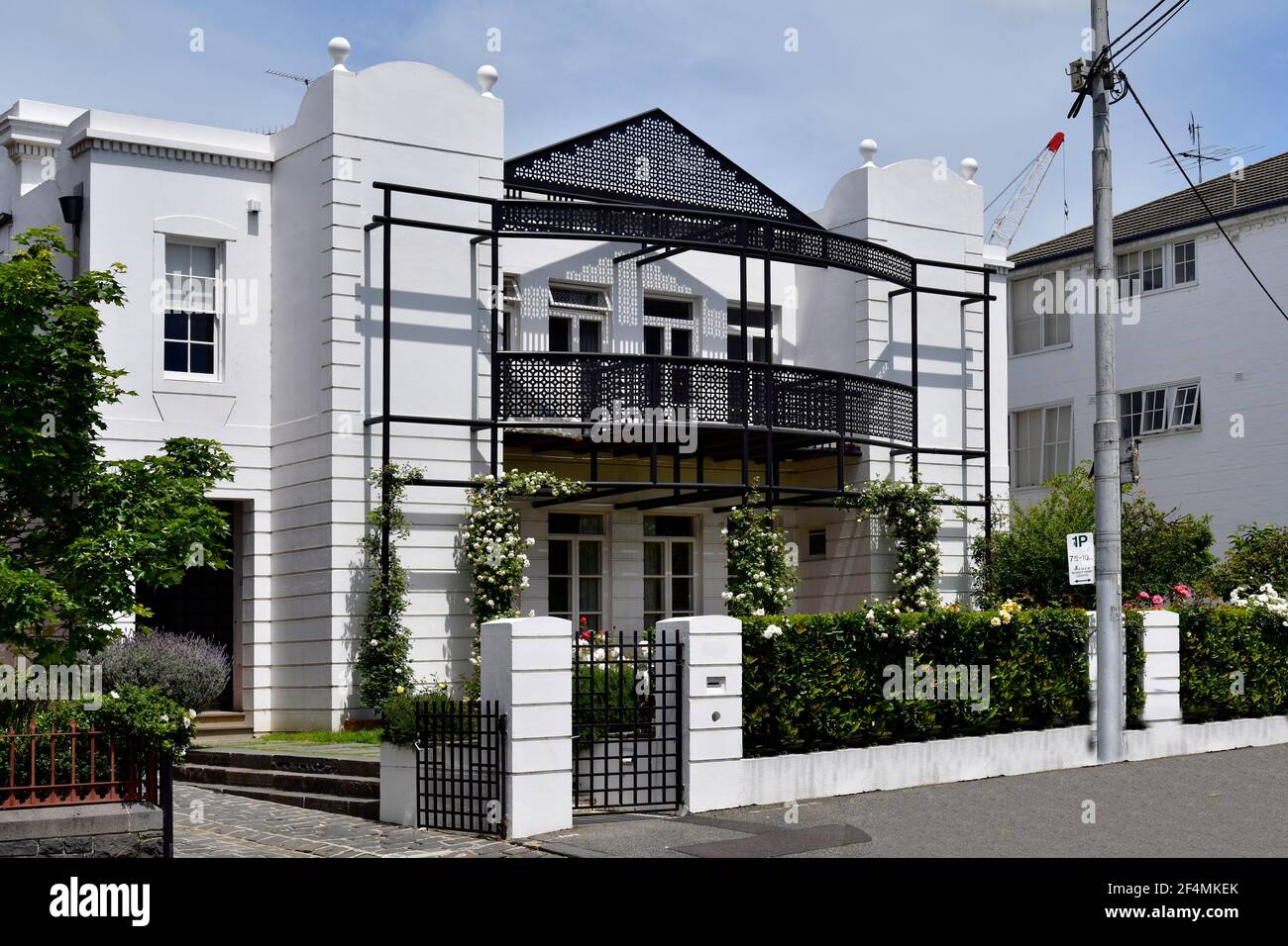 Melbourne, VIC, Australien - 05. November 2017: Wohnhaus in East Melbourne Stockfoto