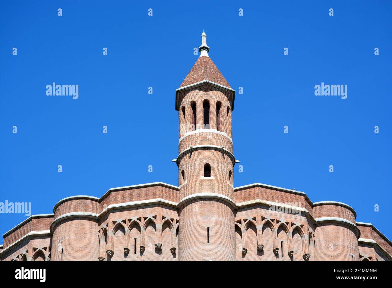 Der Chevet, aus dem Osten der Sainte-Cecile Kathedrale, Albi, Tarn, Okzitanien, Frankreich Stockfoto