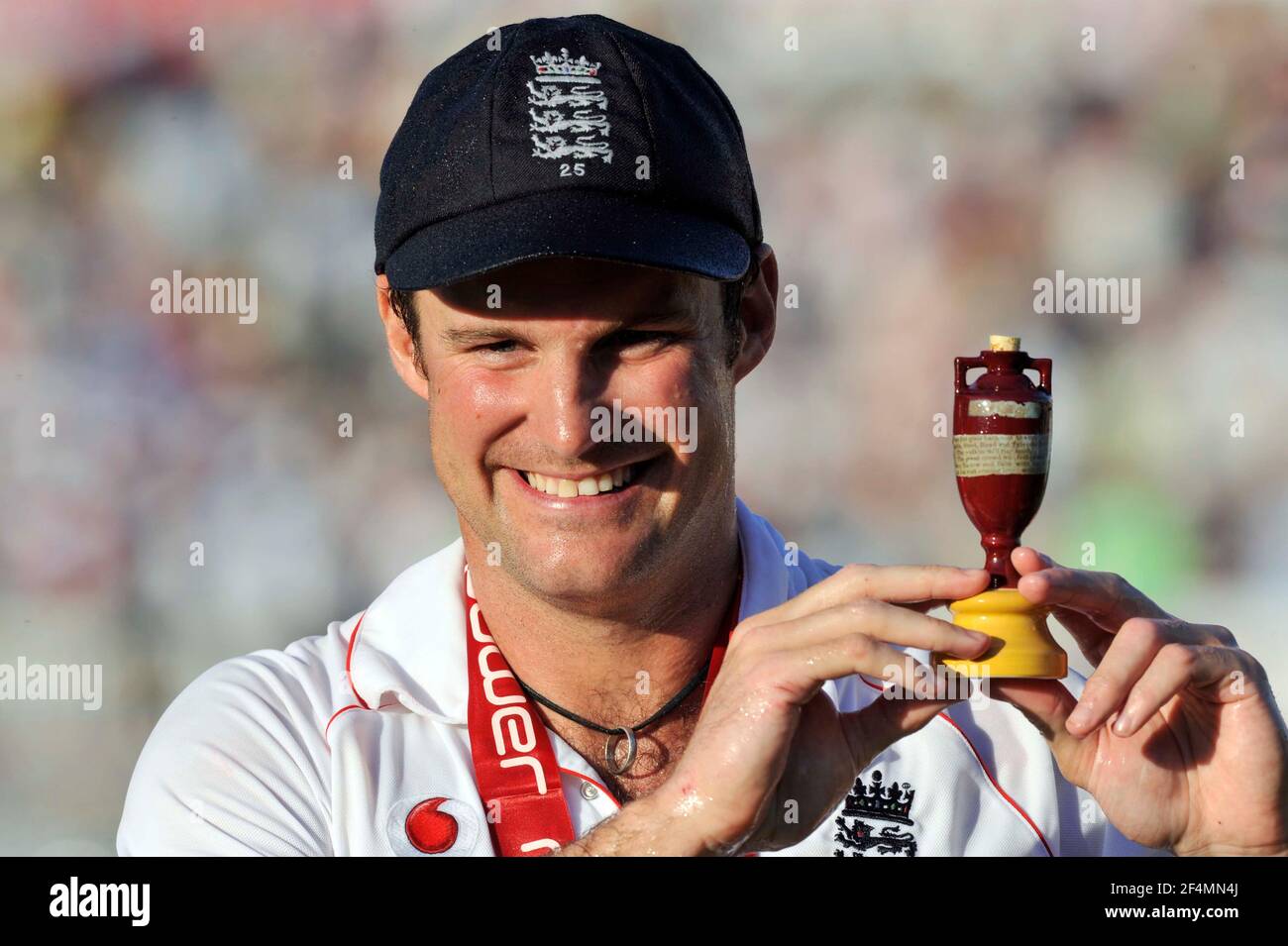 5TH PRÜFUNG AM OVAL. 4th TAG 23/8/09. ENGLAND GEWINNT DIE ASCHE. ANDREW STRUSS. BILD DAVID ASHDOWN Stockfoto