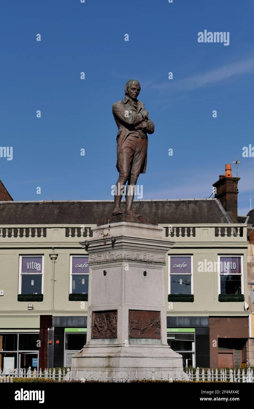 Robert Burns Statue,Burns Statue Square,Ayr,South Ayrshire,Schottland,UK Stockfoto