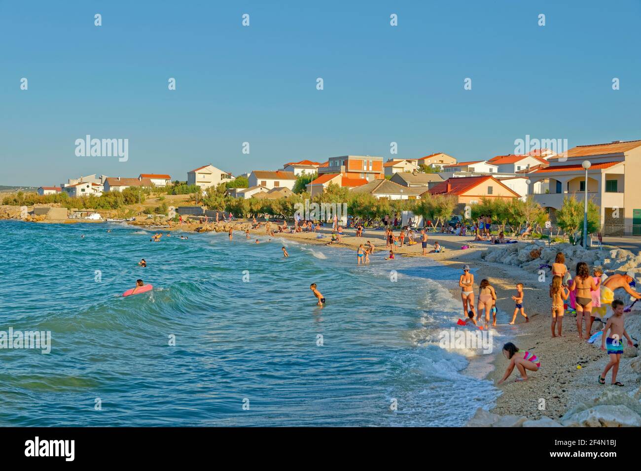 Haffkrug Beach in der Nähe von Zadar, Kroatien. Stockfoto