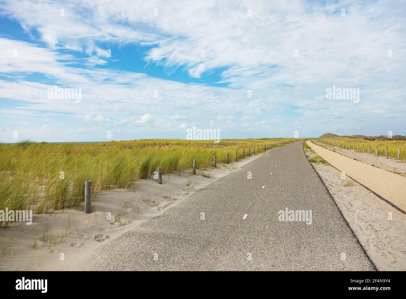 Radweg in der Natur der Niederlande Stockfoto