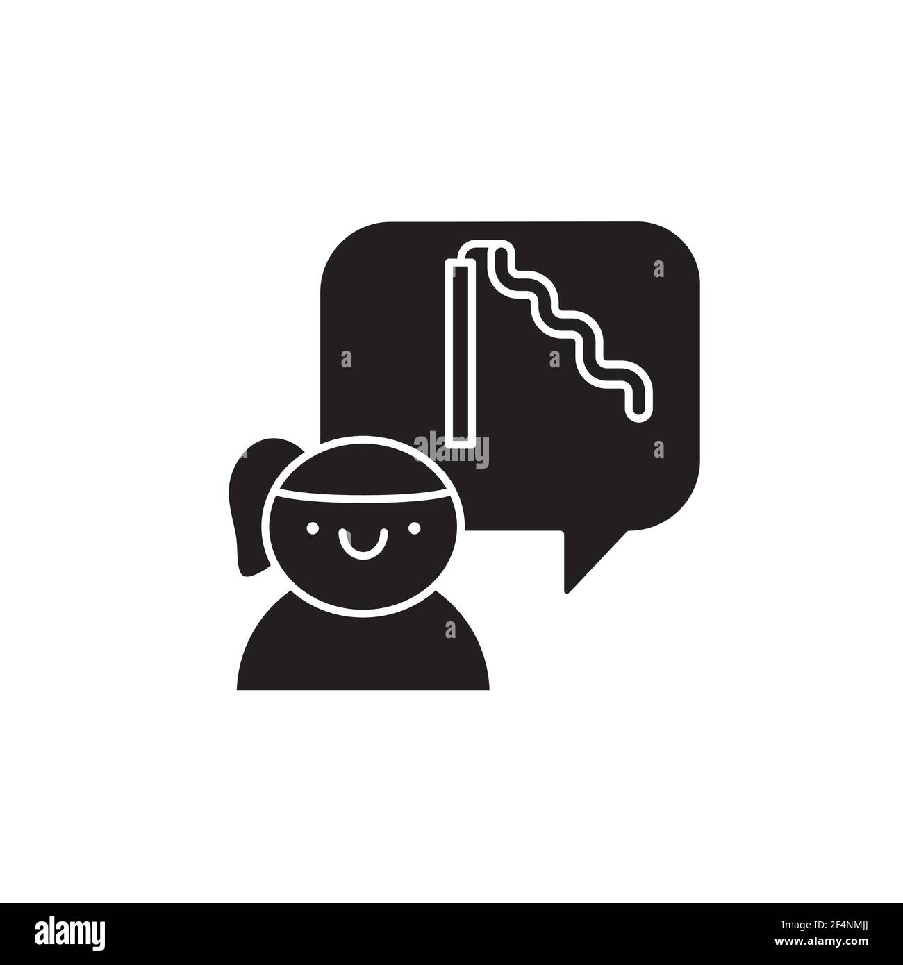 Kinder rhythmische Gymnastik Farbe Linie Symbol. Piktogramm für Webseite, mobile App, Promo. UI UX GUI Design Element. Bearbeitbare Kontur. Stock Vektor