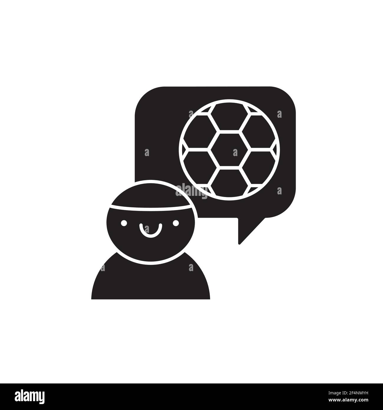 Kinder Fußball Schule Farbe Linie Symbol. Piktogramm für Webseite, mobile App, Promo. UI UX GUI Design Element. Bearbeitbare Kontur. Stock Vektor