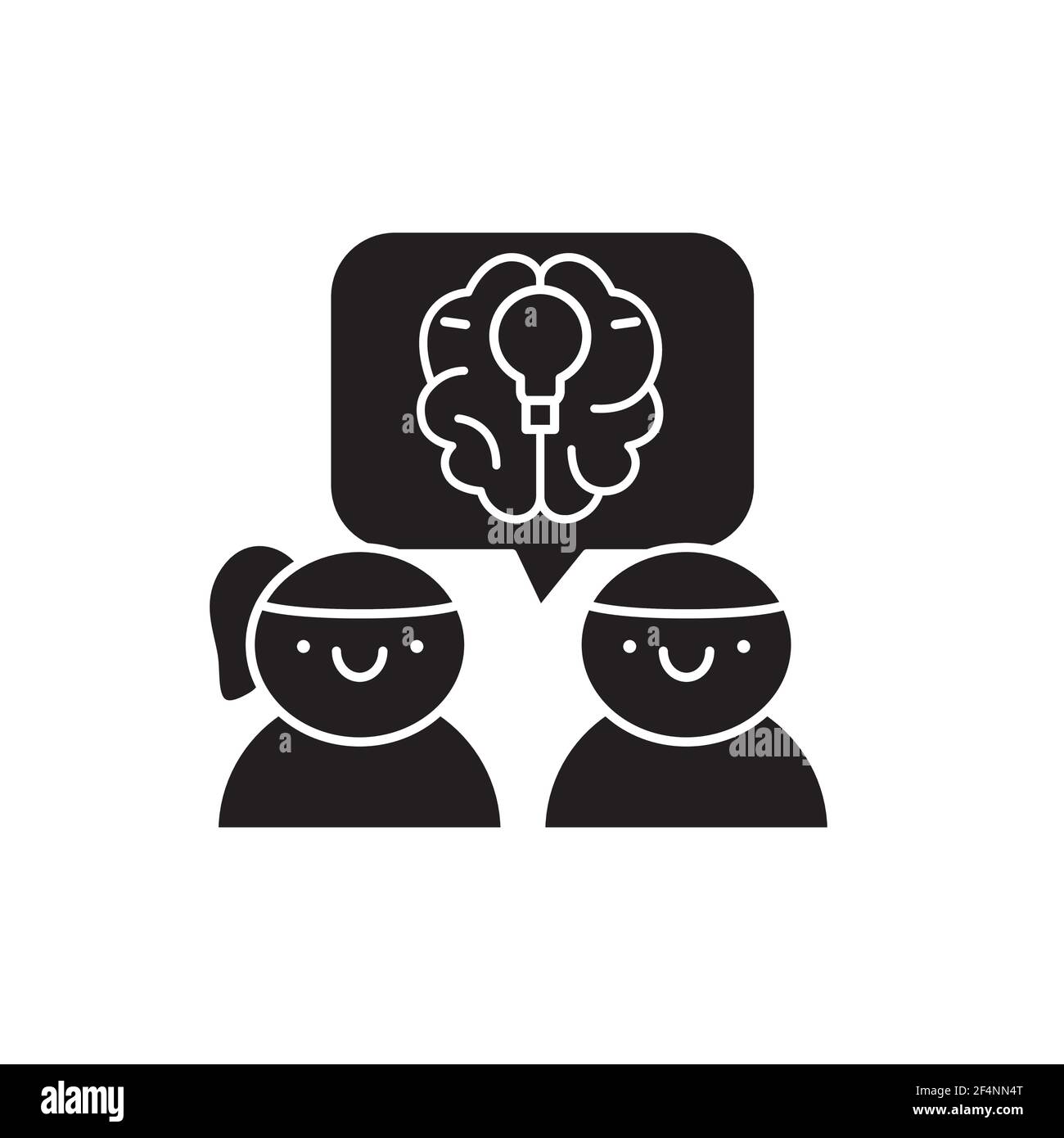 Kinder kreative Studio Farbe Linie Symbol. Piktogramm für Webseite, mobile App, Promo. UI UX GUI Design Element. Bearbeitbare Kontur. Stock Vektor