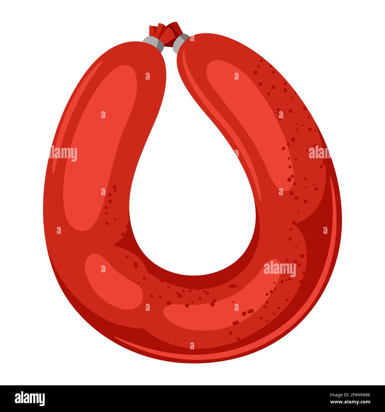 Illustration von Wurst. Symbol oder Bild für Metzgereien und Branchen. Stock Vektor