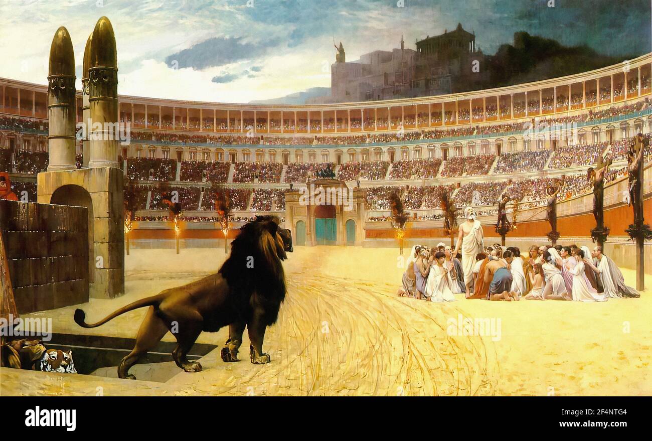 Jean-Léon Gérôme - Christliche Märtyrer Letztes Gebet 1883 Stockfoto