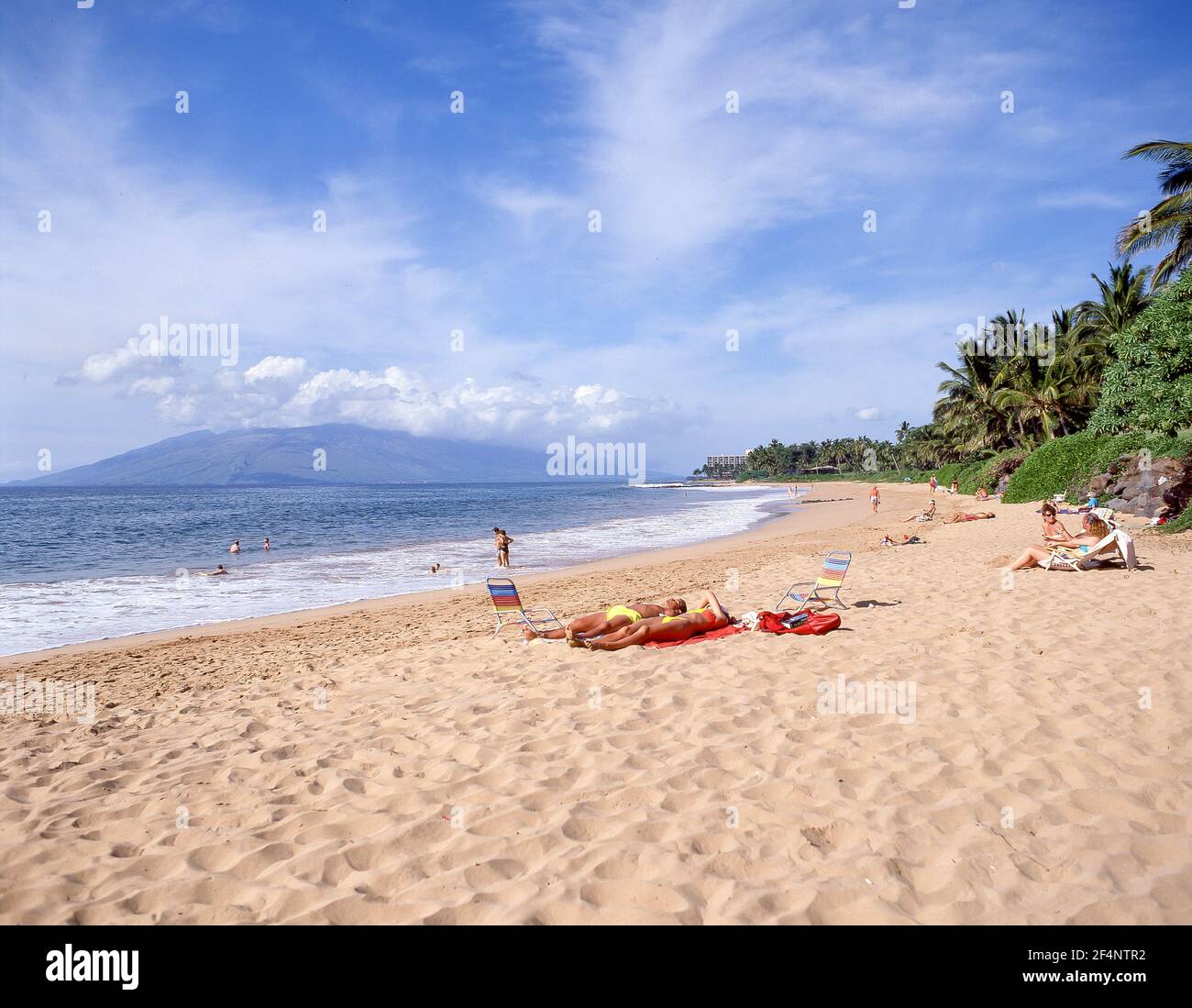 Keawakapu Wailea-Ekahi Beach, Wailea, Maui, Hawaii, Vereinigte Staaten von Amerika Stockfoto