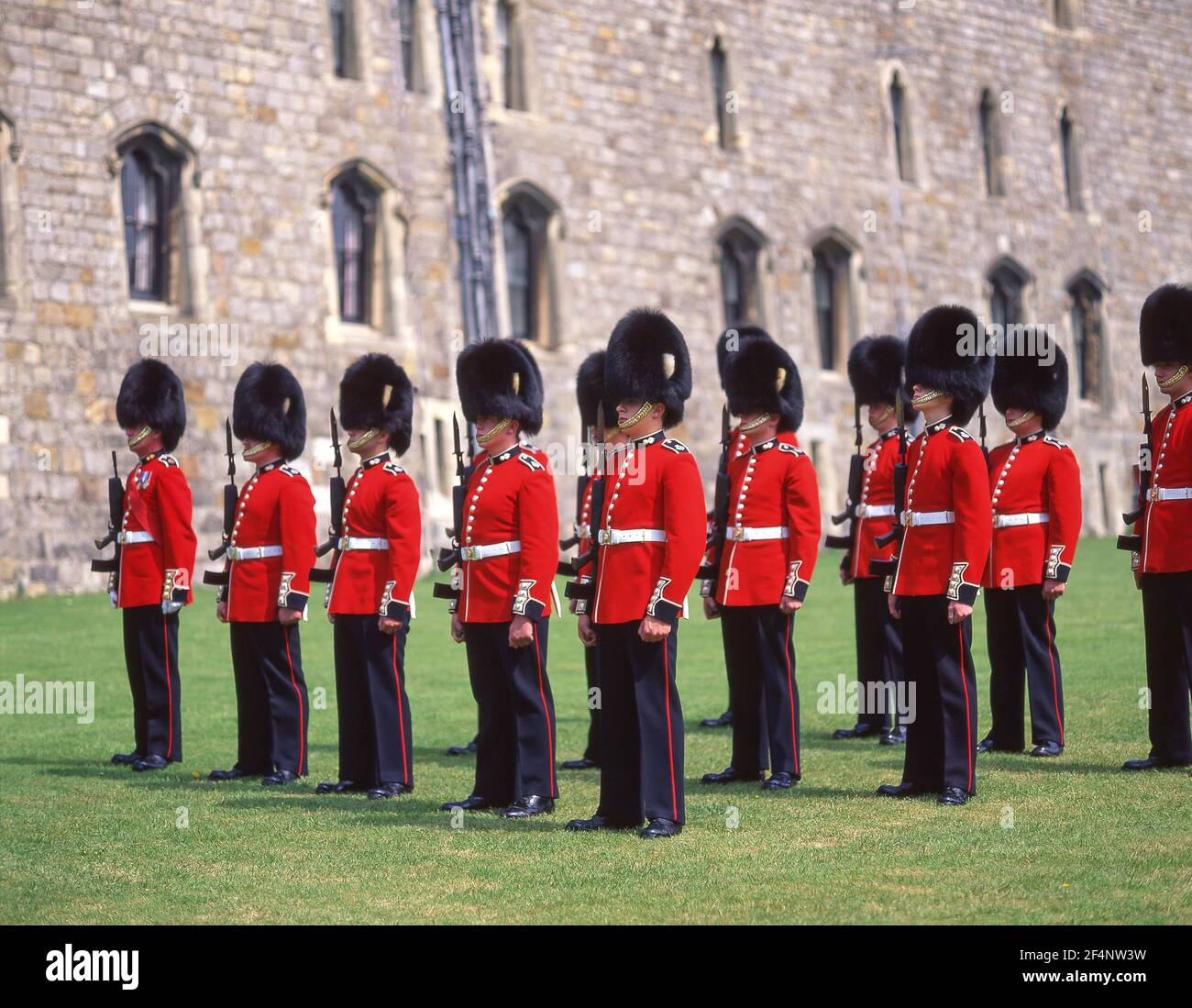 Royal Guards Parade im Schloss Windsor, Windsor, Berkshire, England, Vereinigtes Königreich Stockfoto