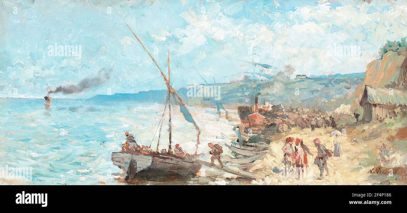 Nicolae Vermont - Abfahrt Zum Open Se 1983 1893 Stockfoto