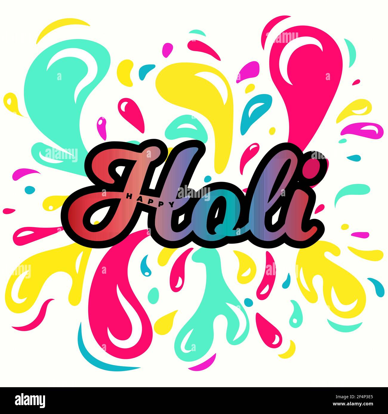 Happy Holi Poster Farbe Vektor illustratiobanner Stock Vektor