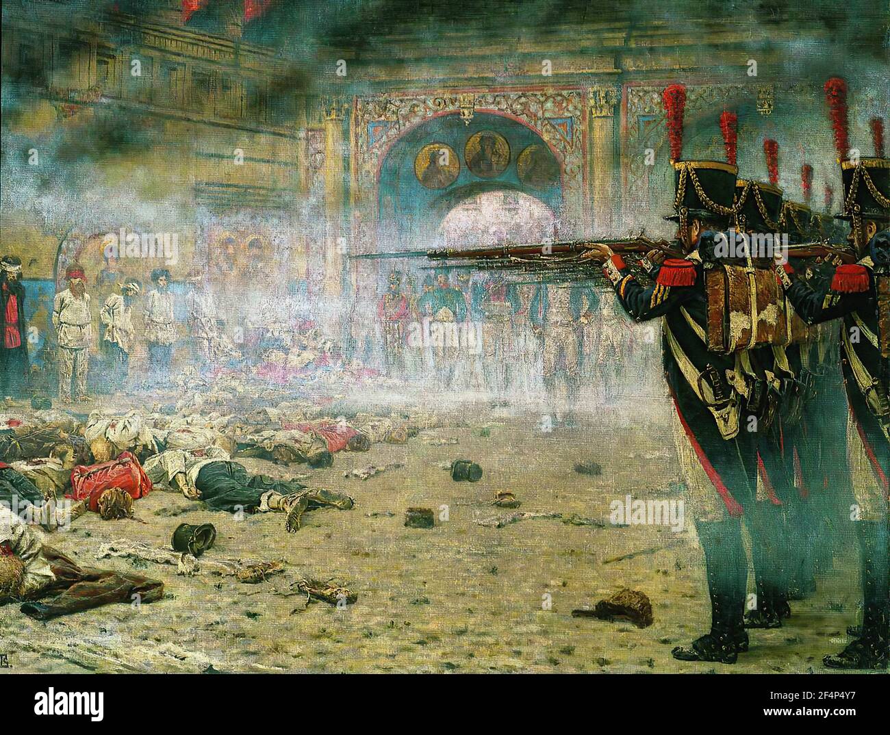 Wassili Vereschtschagin - in besiegten Moskau Arsonisten Erschießen Kreml 1898 Stockfoto