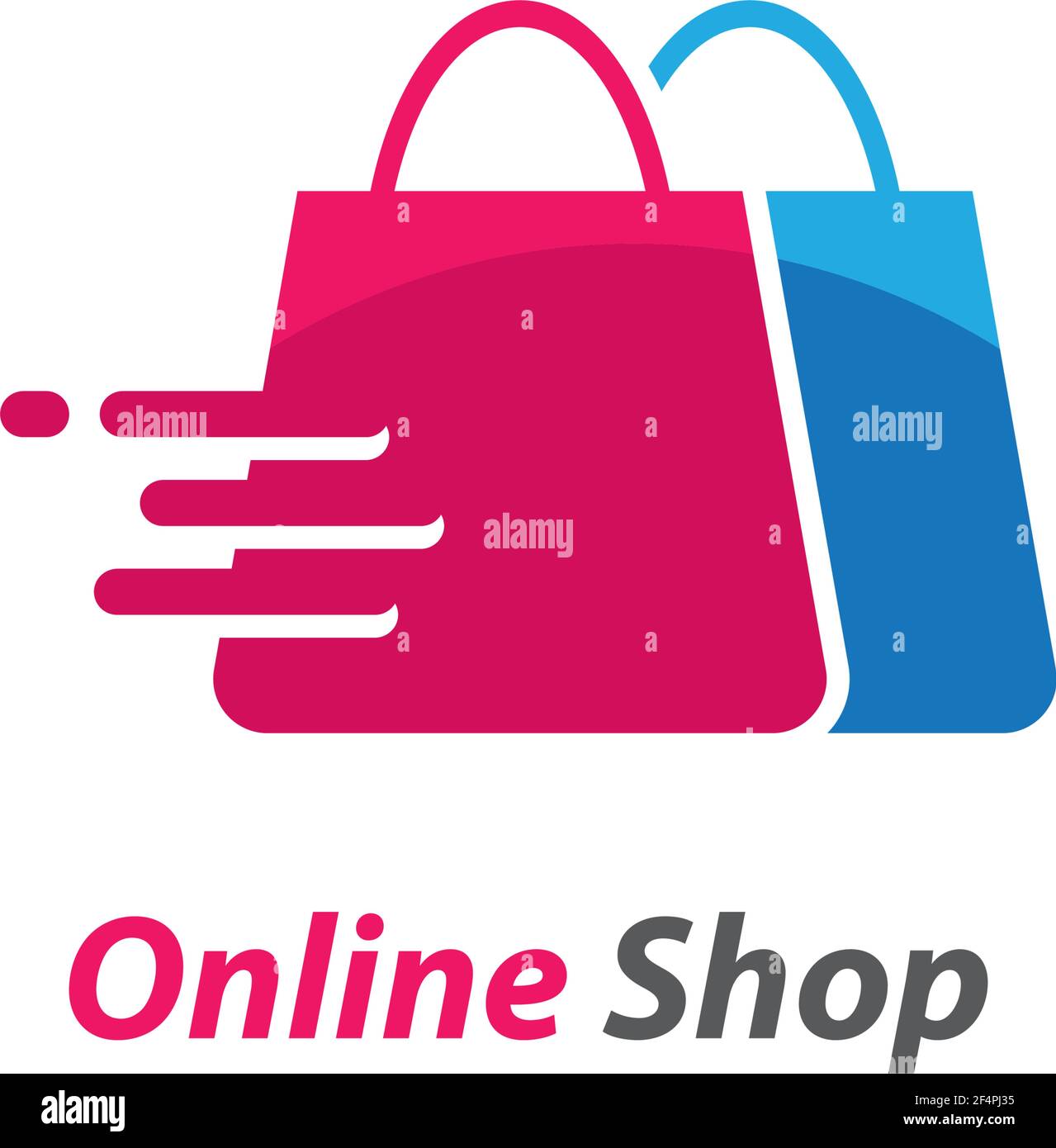 Online-Shop Logo Vorlage Symbol Vektor Design Stock Vektor