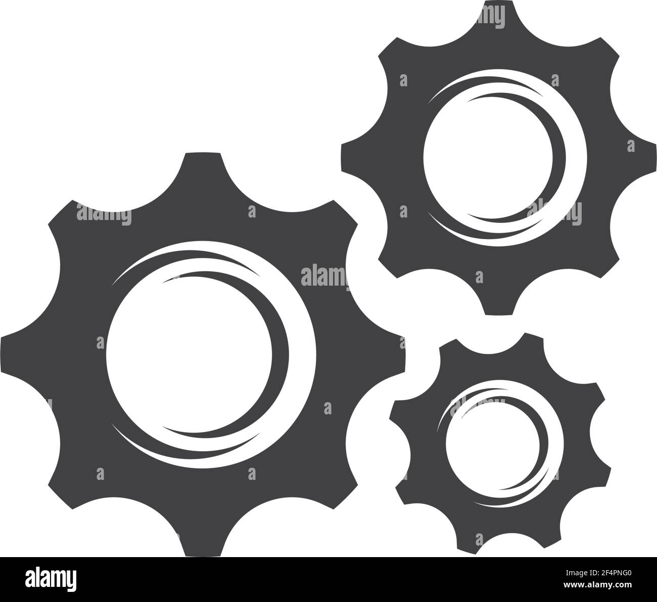 Abbildung des Vektor-Symbols für das Zahnradlogo Stock Vektor