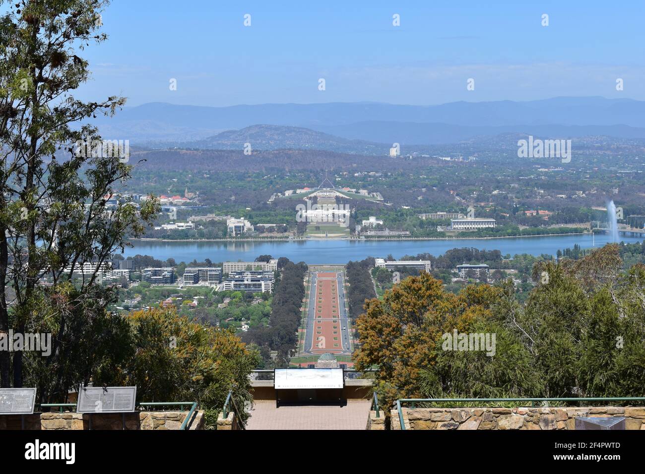 Mount Ainslie Lookout, Canberra, Australien Stockfoto