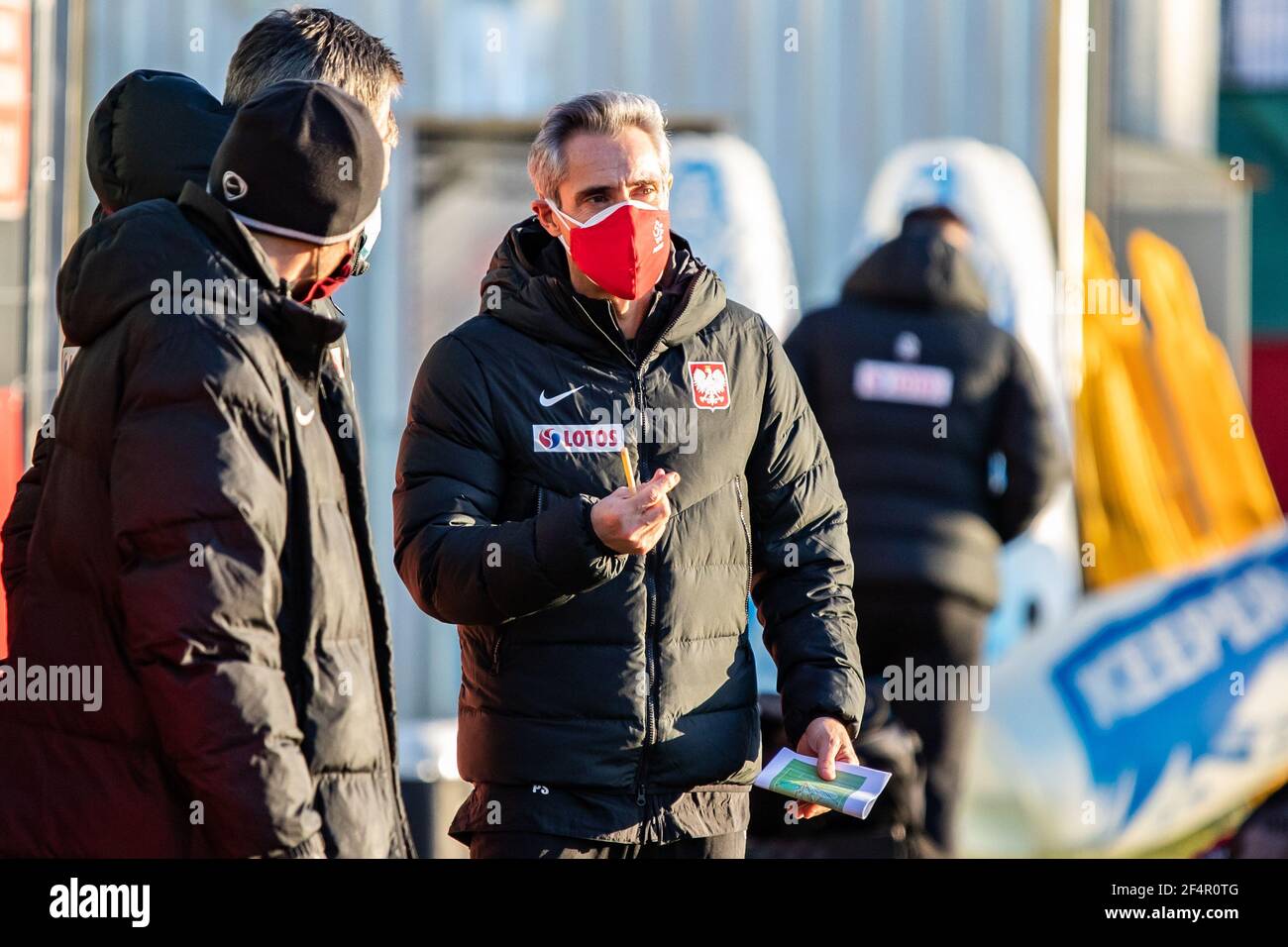 Warschau, Polen. März 2021, 22nd. Paulo Sousa Trainer von Polen gesehen während der ersten offiziellen Trainingseinheit der polnischen Fußballnationalmannschaft im Jahr 2021. (Foto von Mikolaj Barbanell/SOPA Images/Sipa USA) Quelle: SIPA USA/Alamy Live News Stockfoto