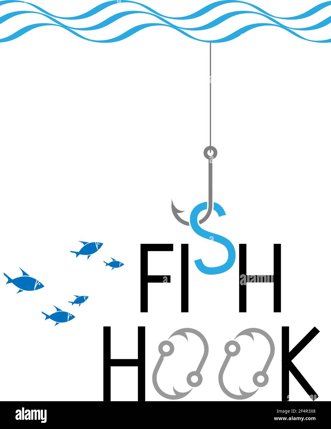 Angelhaken Symbol Set Vektor Illustration Stock Vektor