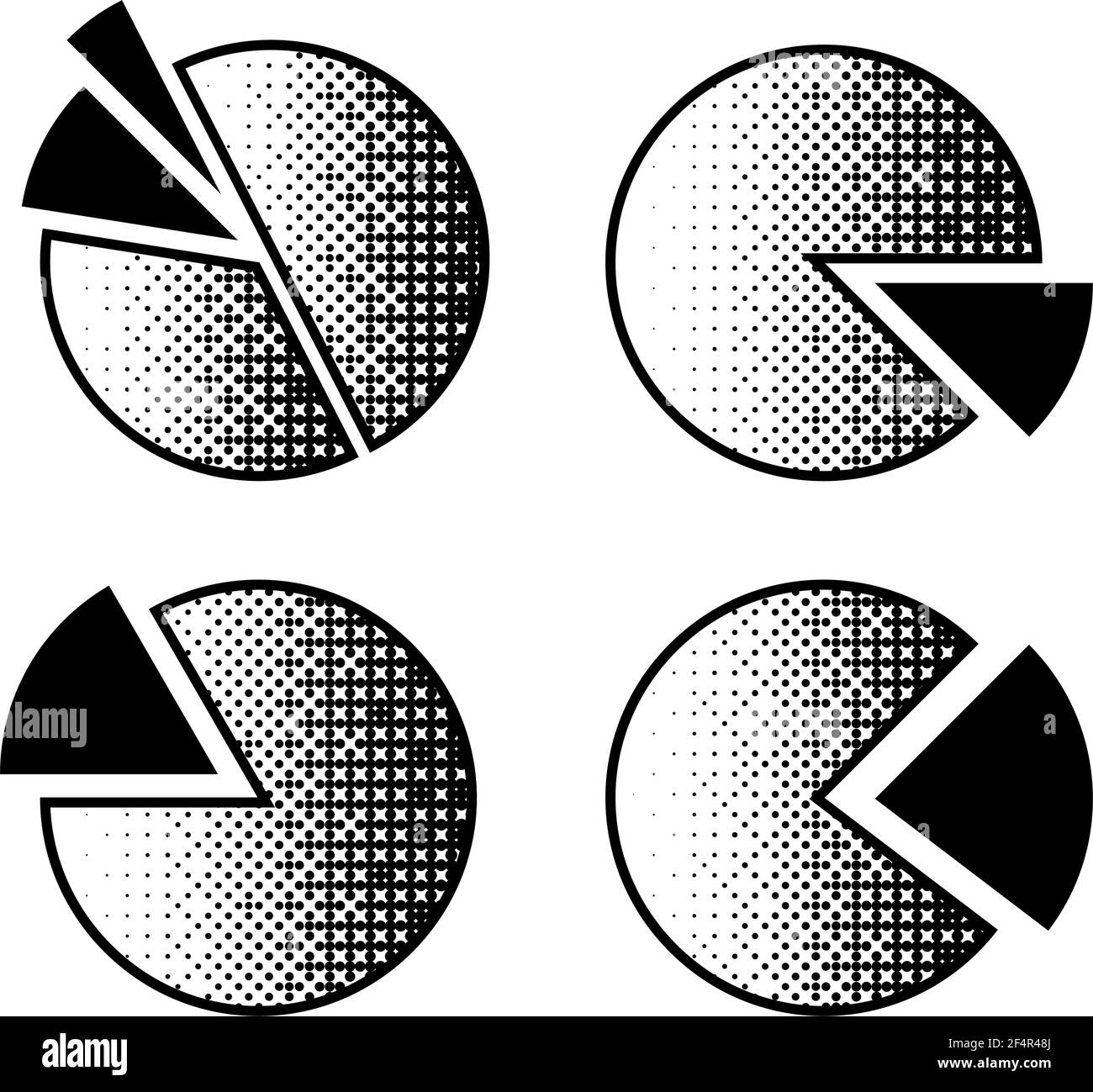 Kreisdiagrammsymbol Vector Illustration Stock Vektor