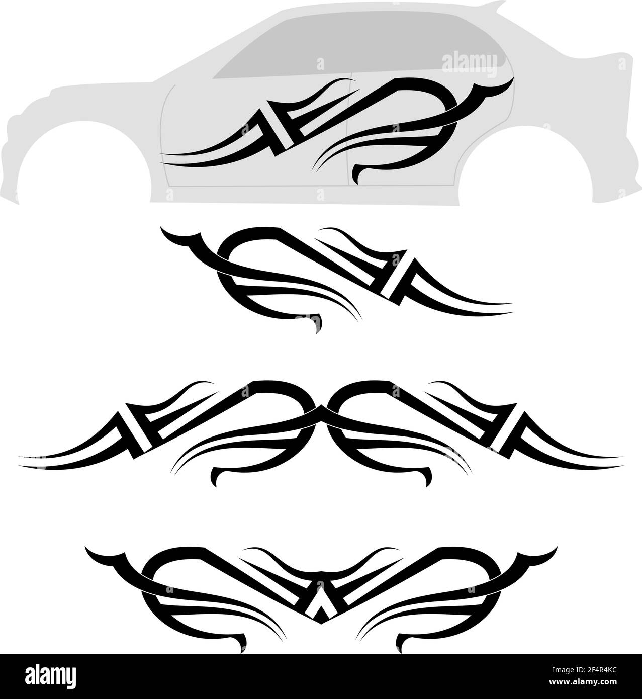 Tribal Car Decal : Vinyl Bereit, Fahrzeug-Grafik Vektor Illustration Stock Vektor