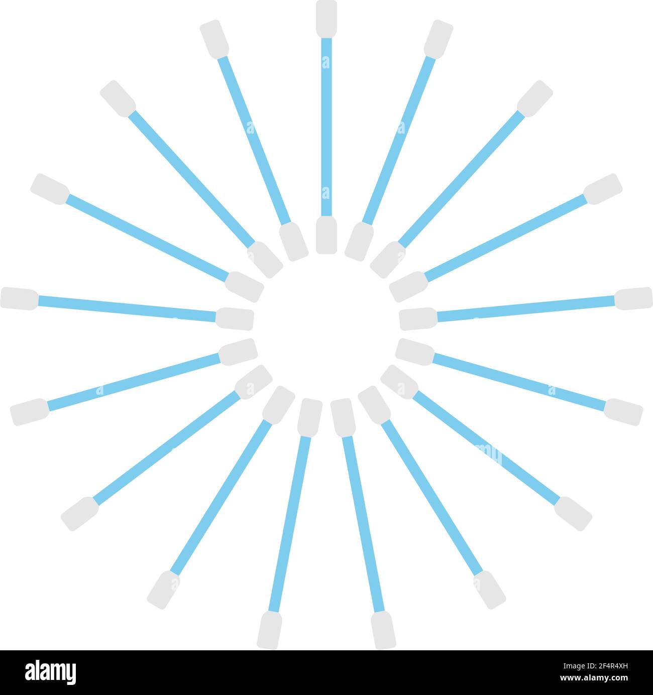 Wattestäbchen, Cotton Bud Icon Muster Vektor Illustration Stock Vektor