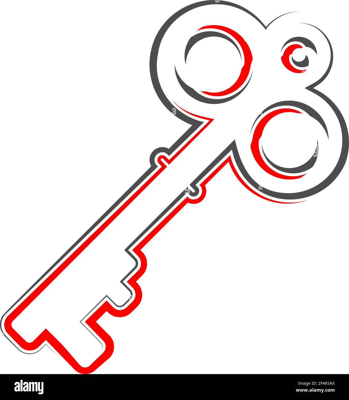 Vektorgrafik Für Schlüsselsymbol Stock Vektor