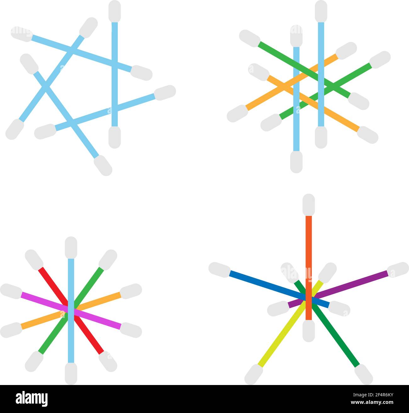 Wattestäbchen, Cotton Bud Icon Muster Vektor Illustration Stock Vektor