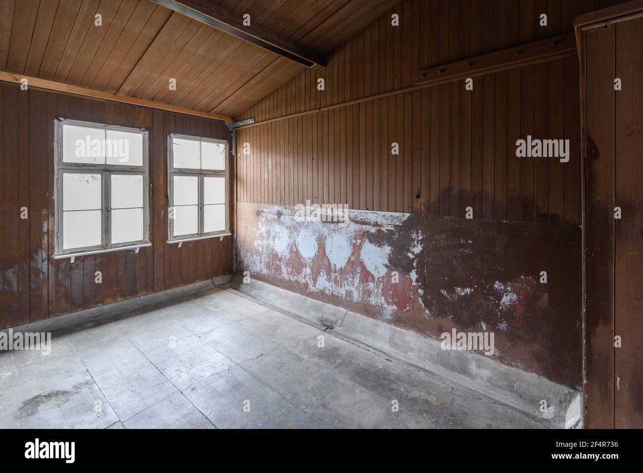 mauthausen, österreich, 26. märz 2019, KZ-Gedenkstätte mauthausen, in einer Baracke des Konzentrationslagers Stockfoto