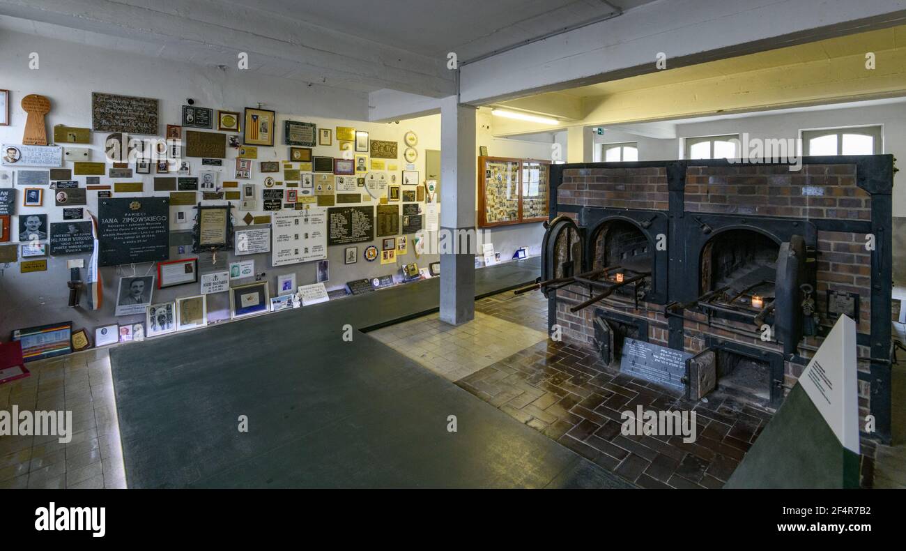 mauthausen, österreich, 26. märz 2019, KZ-Gedenkstätte mauthausen, KZ, Im Inneren des Krematoriums Stockfoto