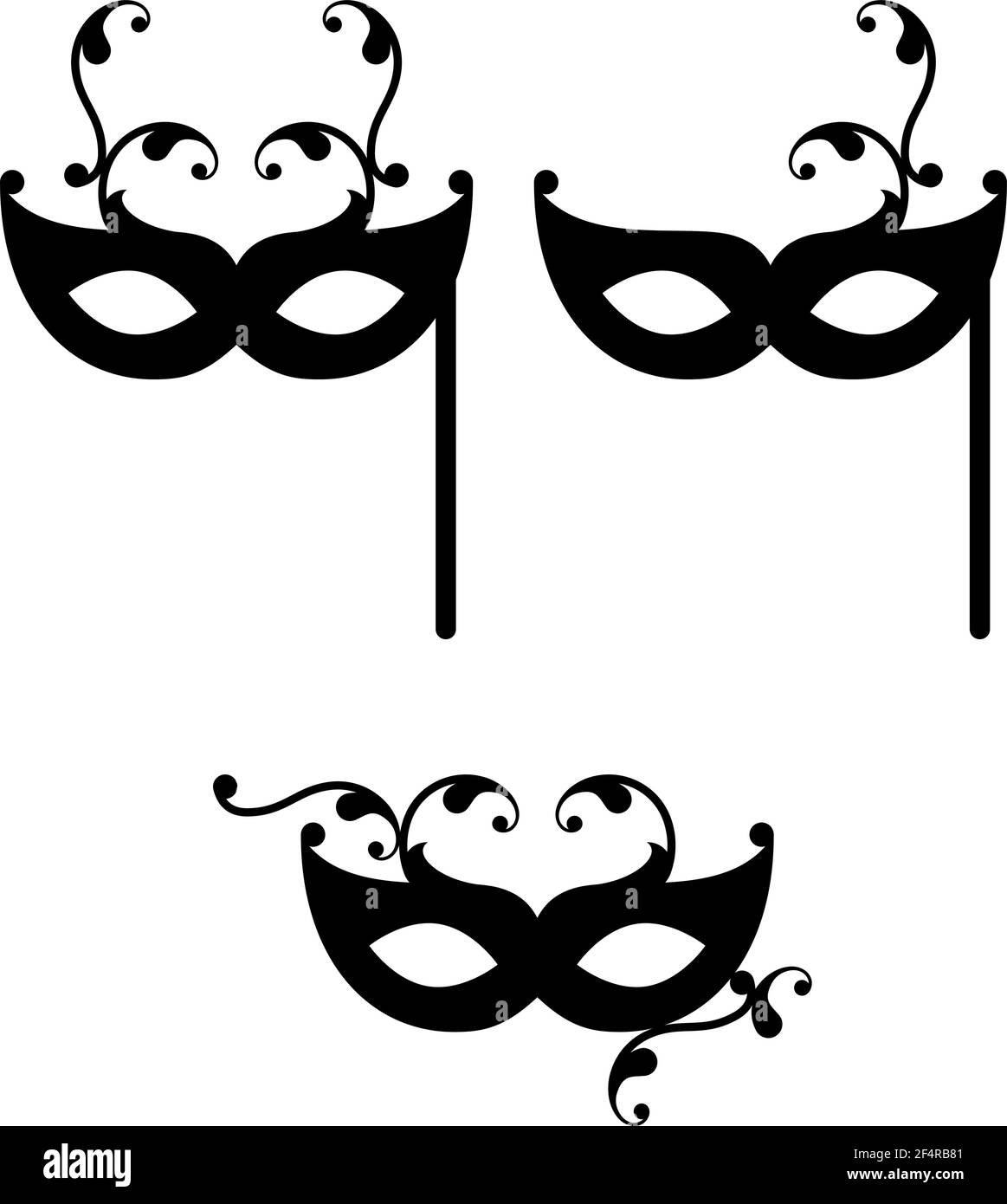 Karneval Maske Symbol Vektor Illustration Stock Vektor