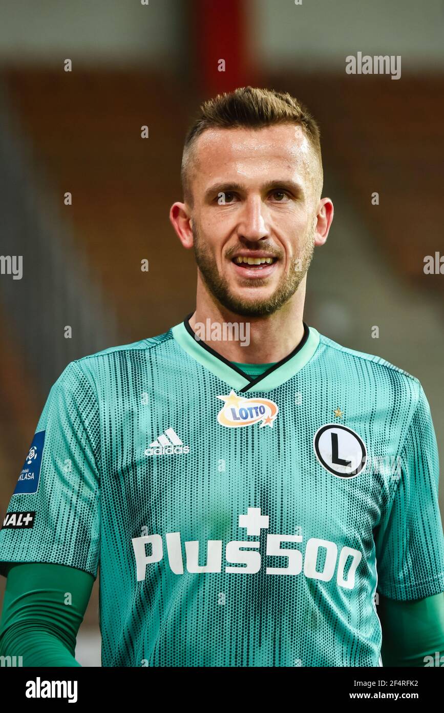 Lubin Polen 21 Marz 2021 Fussballspiel Polnische Pko Ekstraklasa Zwischen Kghm Zaglebie Lubin Legia Warszawa 0 4 Tomas Pekhart Stockfotografie Alamy