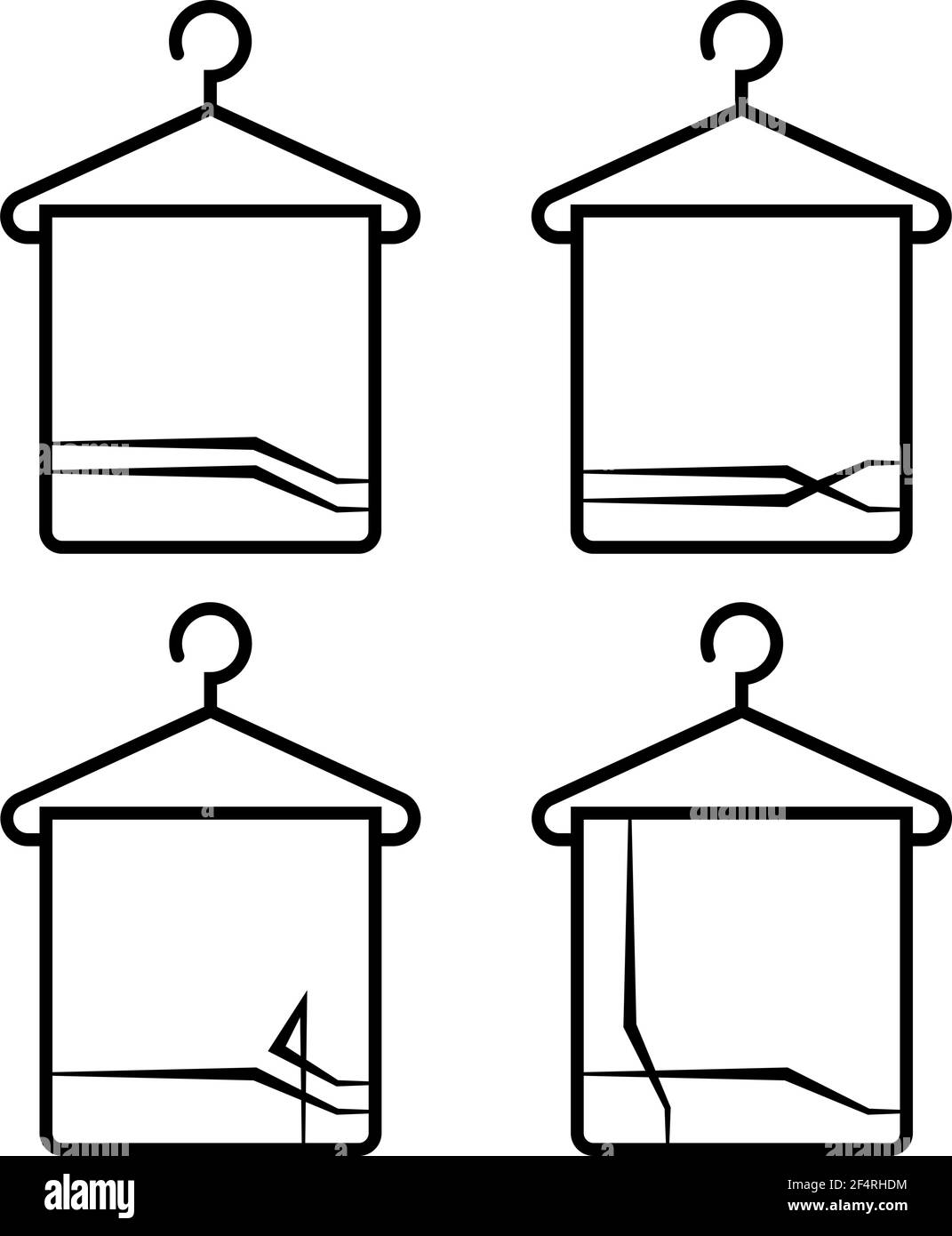 Handtuch Auf Hängehaken Symbol Vektor-Illustration Stock Vektor