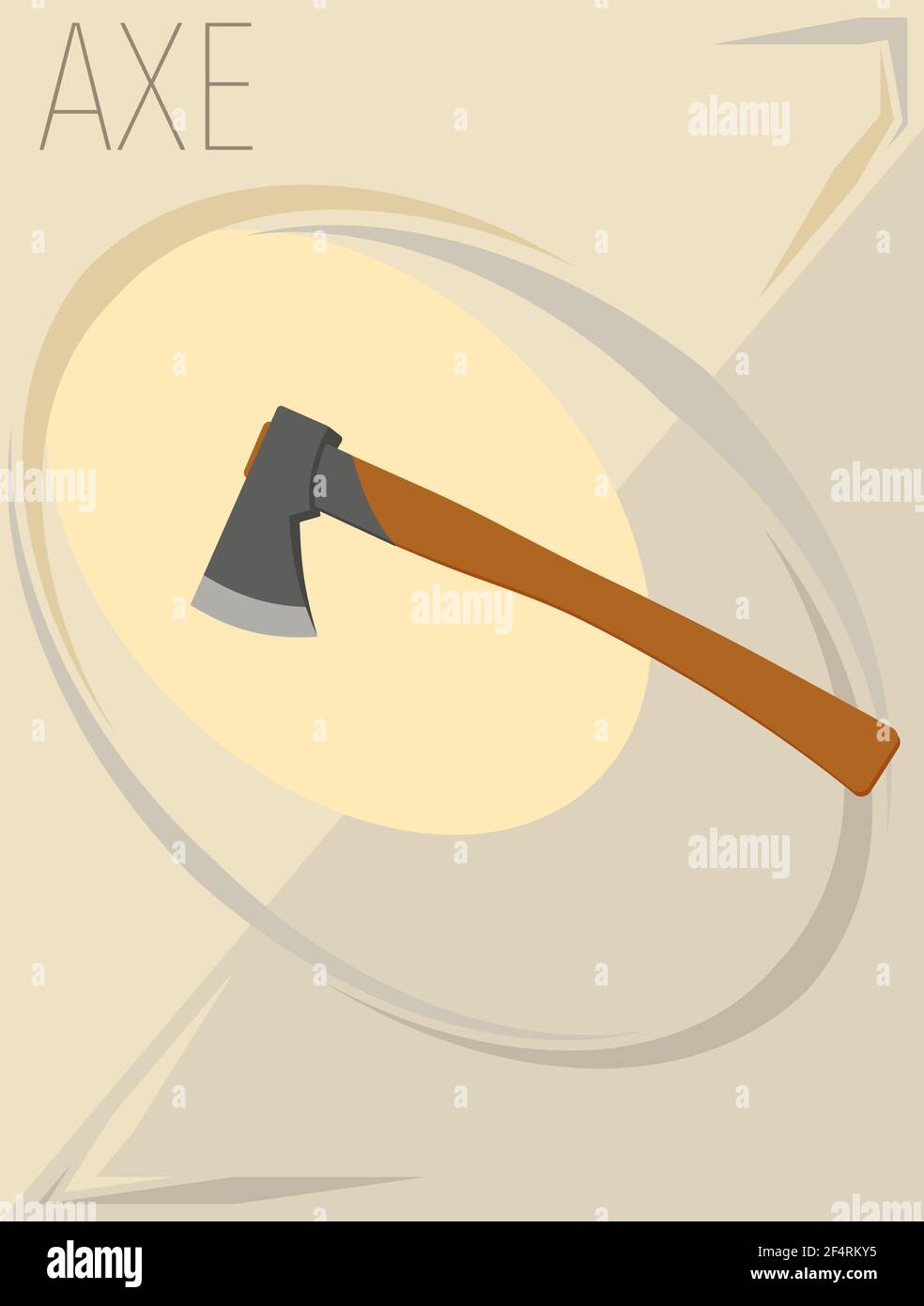 Ax Minimal Design Creative Vector Art Illustration Stock Vektor