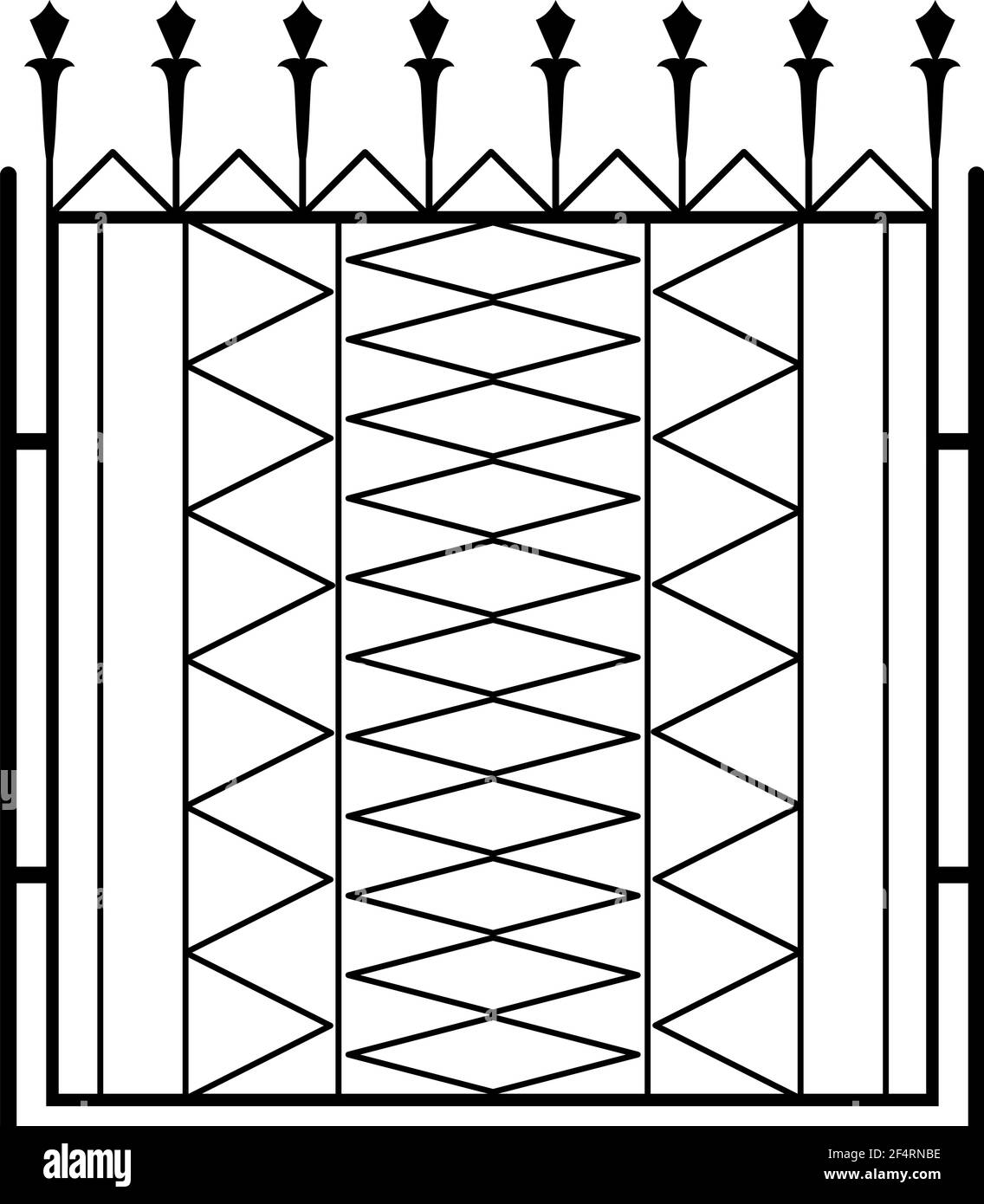 Schmiedeeisernes Tor, Ornamental Design Vektor Illustration Stock Vektor