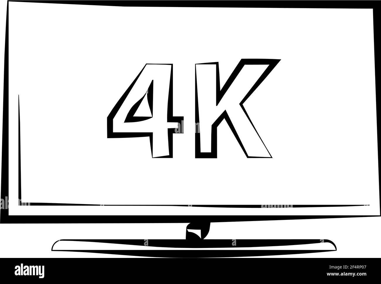 Vektorgrafik für 4K-TV-Symbol Stock Vektor