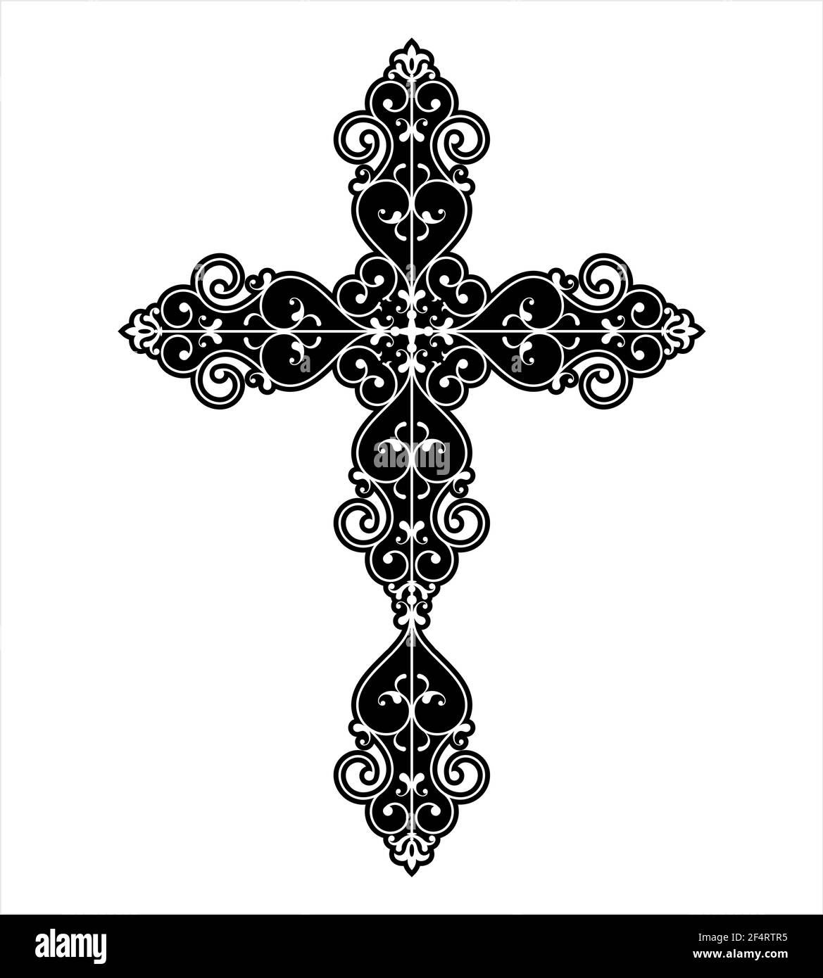 Christian Cross Design Vektorgrafiken Stock Vektor