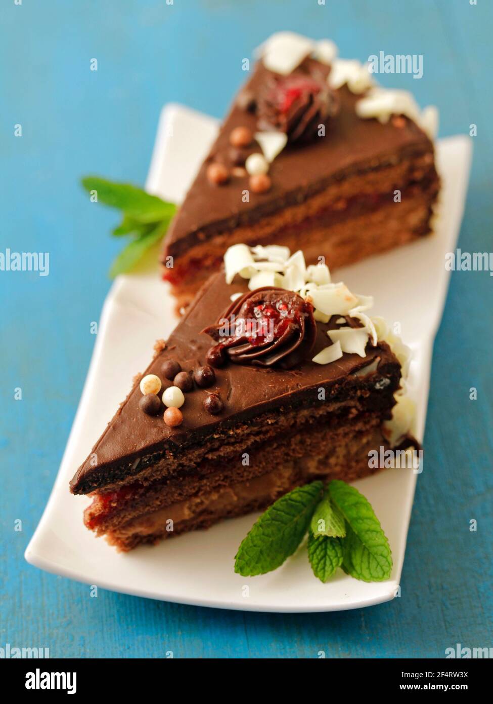 Schokoladen-Tarte. Stockfoto