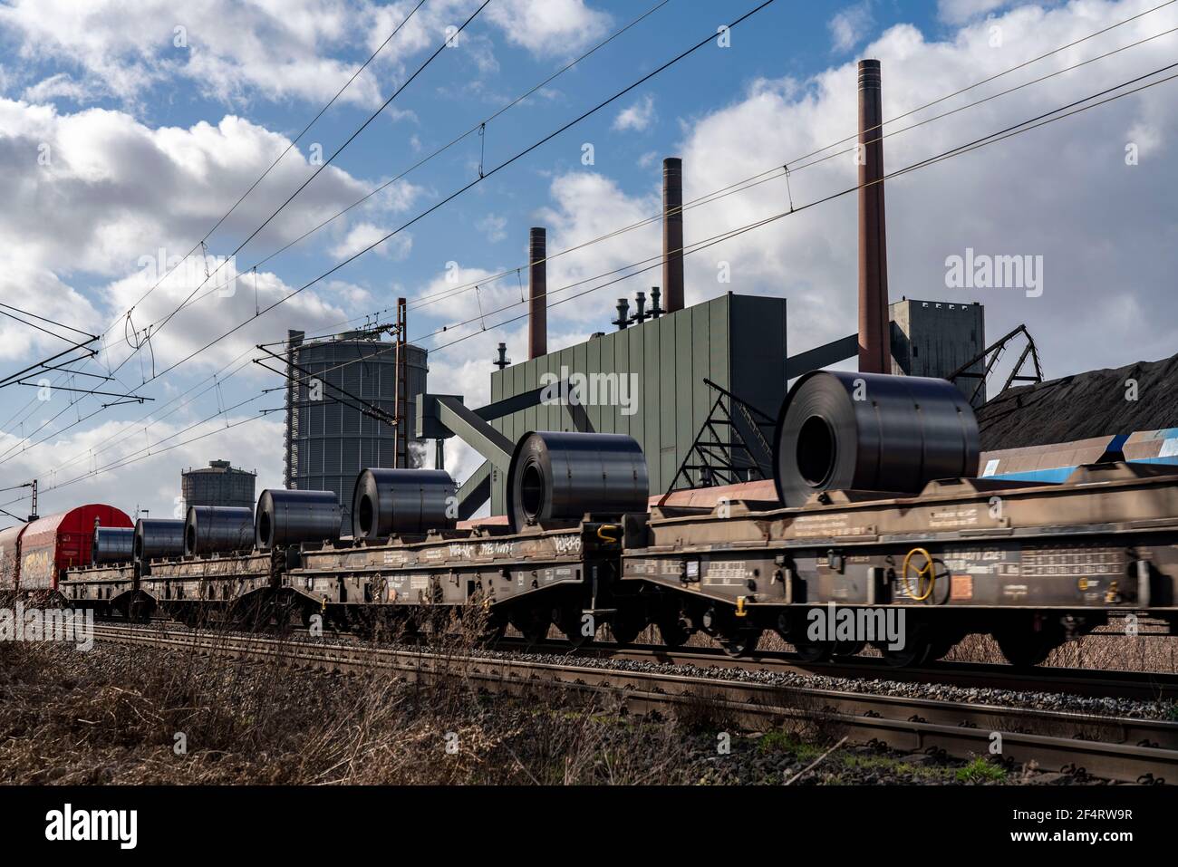 Prosper Kokerei, betrieben von der ArcelorMittal Stahlgruppe,146 Koköfen mit einer Tagesleistung von 5500 Tonnen Koks, Bottrop, NRW, Deutschland, Stockfoto
