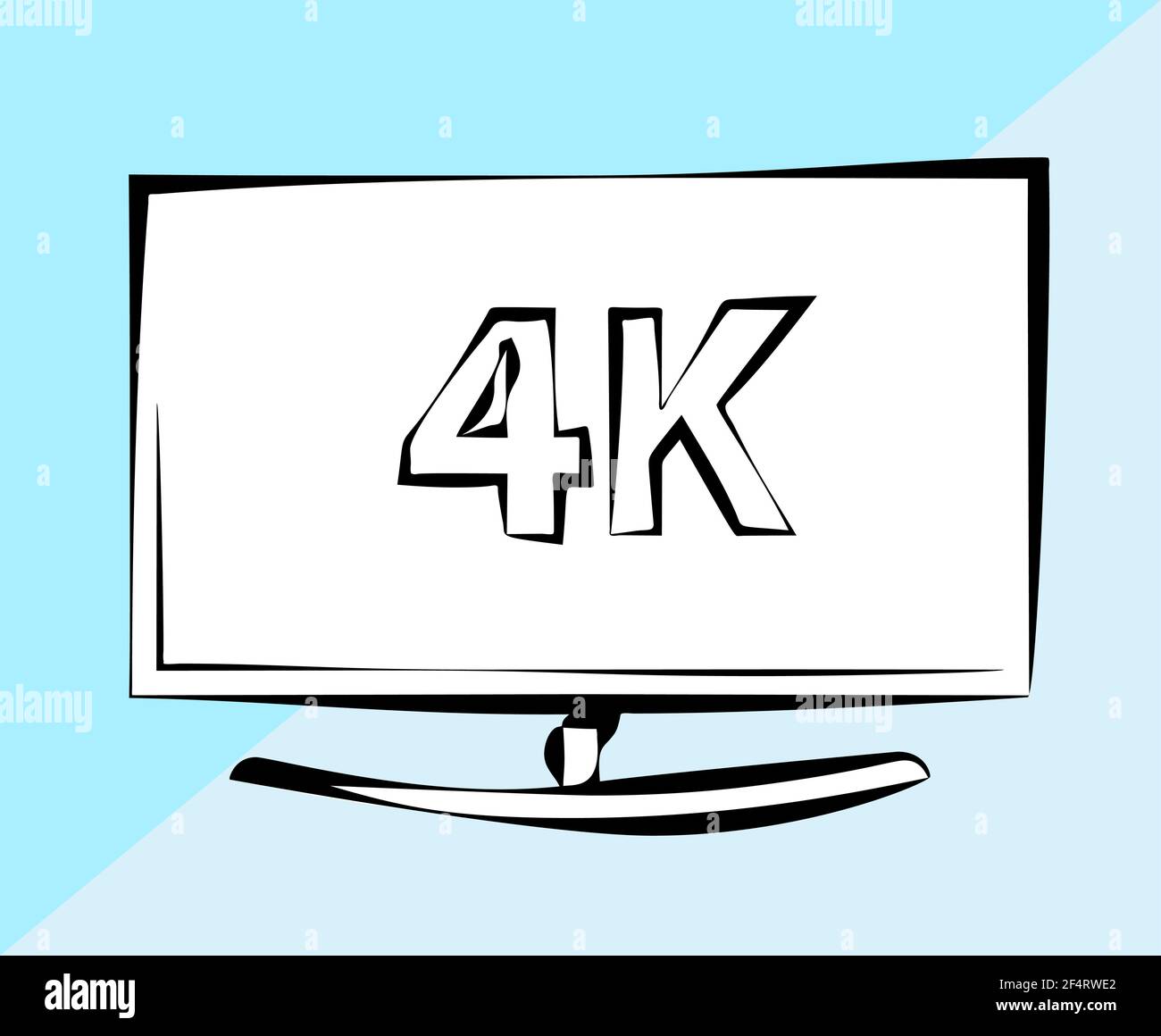 Vektorgrafik für 4K-TV-Symbol Stock Vektor