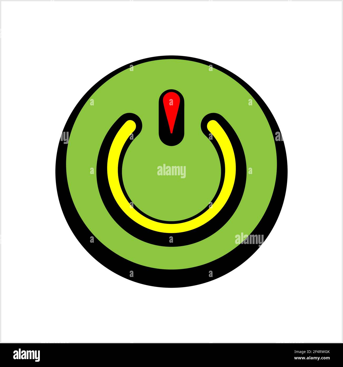 Ein/Aus-Schalter Icon Design, Zeichen / Symbol Vektor Art Illustration ...